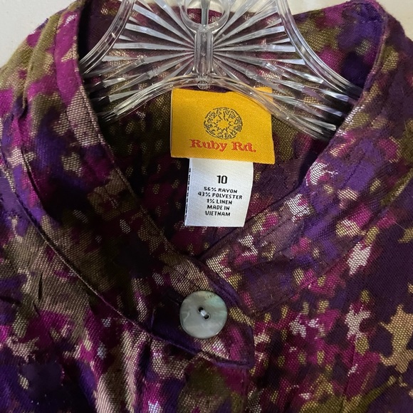 Ruby Rd purple blouse/jacket - size 10 - Picture 2 of 3